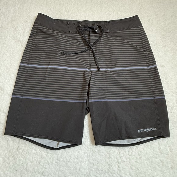 Patagonia Other - PATAGONIA Men Stretch Hydropeak Boardshorts 18" OLIVAS STRIPE BLACK OLBK Size 30